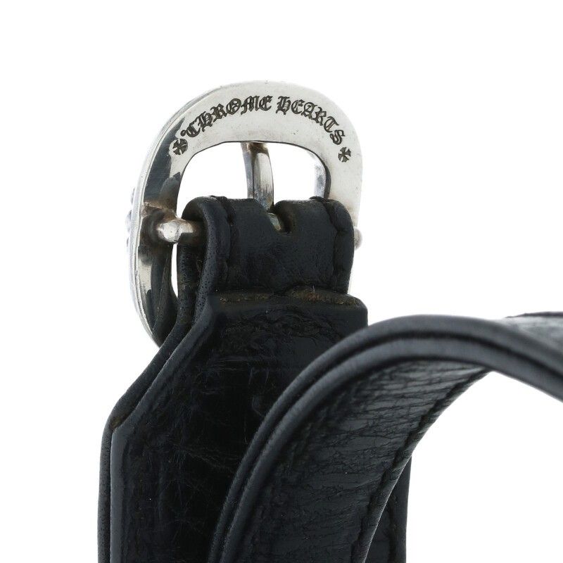 クロムハーツ　ロックンロール　R&R TINY BUCKLE Chrome Hearts RR TINY BUCKLE Rock and Roll Leather Bracelet