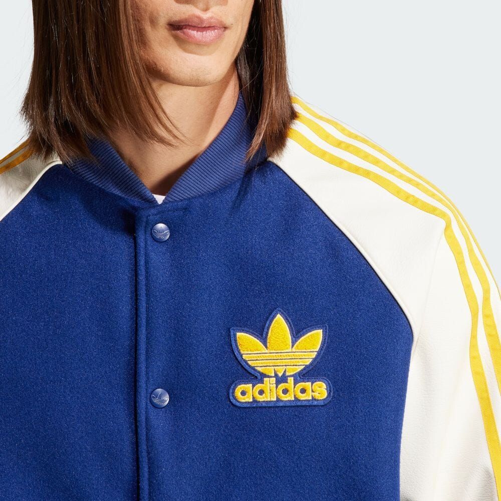 アディダスオリジナルス adidas Originals 大きいサイズ３ＸＬ ＳＳＴ ボンバージャケット 防寒 通勤通学 ストリート メンズ MENS SST BOMBER JACKET EA084 IL2574 DARK BLUE × WHITE