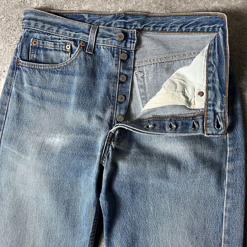 ヒゲ 90s USA製 Levis 501 0115 デニム パンツ 32 34 / 90年代 