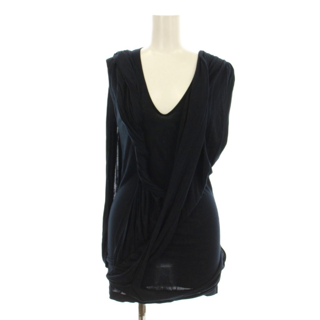 ジバンシィ GIVENCHY カットソー ノースリーブ Vネック デザイン S 紺 ネイビー 10U 7727 410 |KU