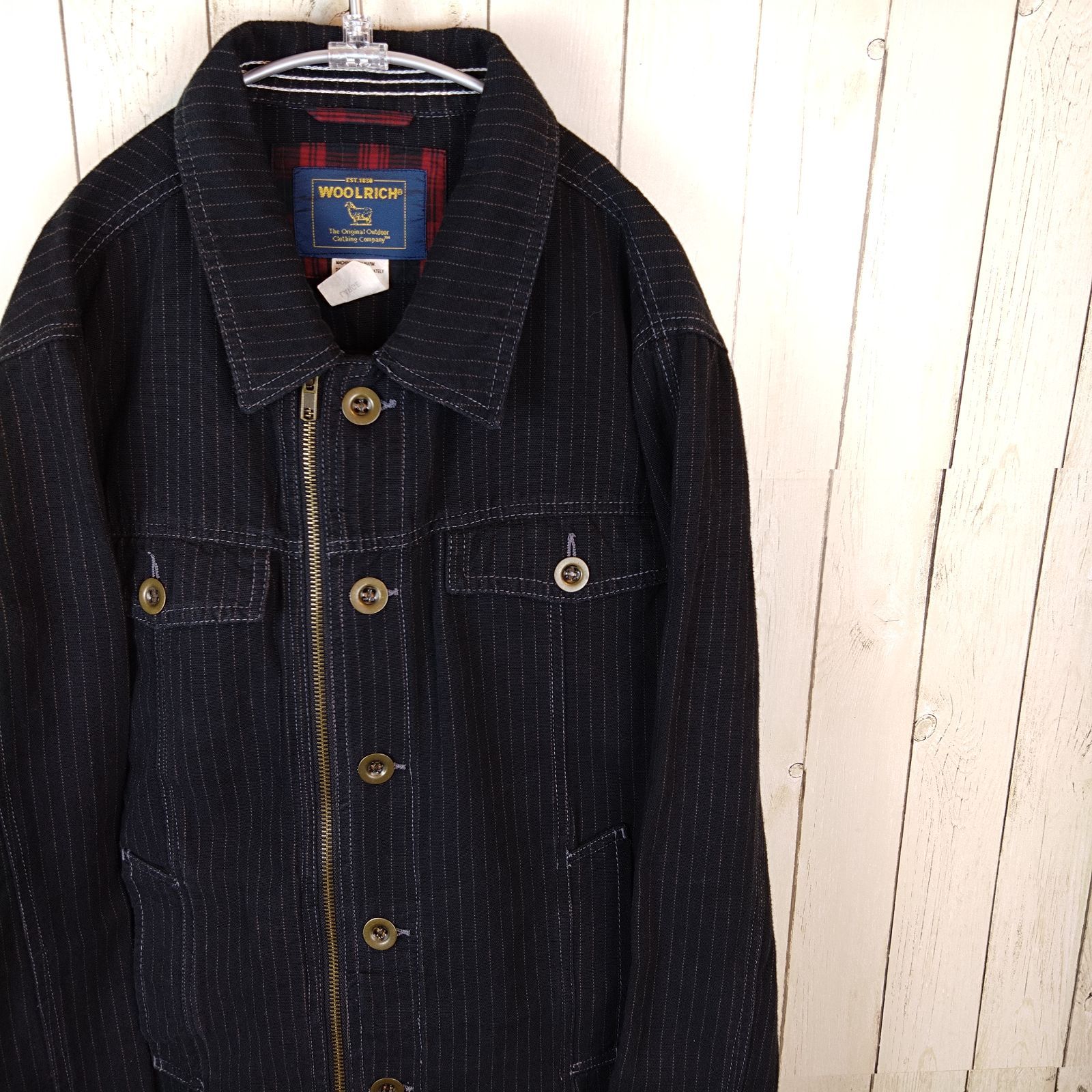 WOOLRICH ウールリッチ コットンジャケット ブラック メンズL - メルカリ