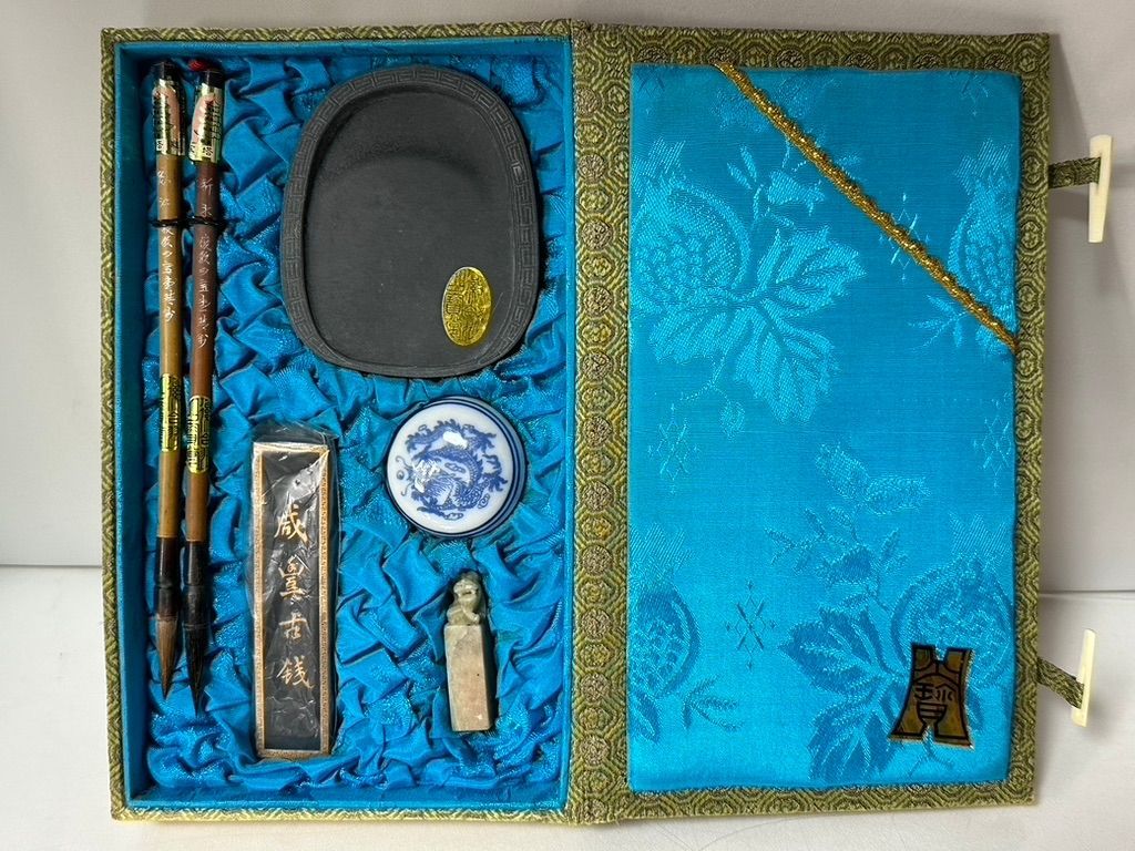 ⭐珍物！ 中国清時代 墨置台 文房四宝 古玩 古美術 書道具 骨董品 レア物 中国古玩 文房四宝 筆 墨 硯 他セット - メルカリ