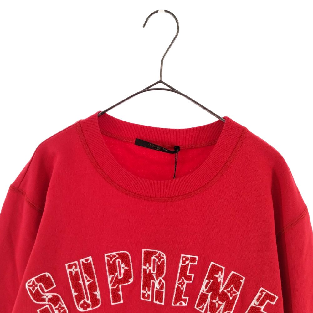 SUPREME (シュプリーム) 17AW ×LOUIS VUITTON Arc Logo Crewneck ルイヴィトンコラボ アーチロゴ  クルーネックスウェット トレーナー レッド