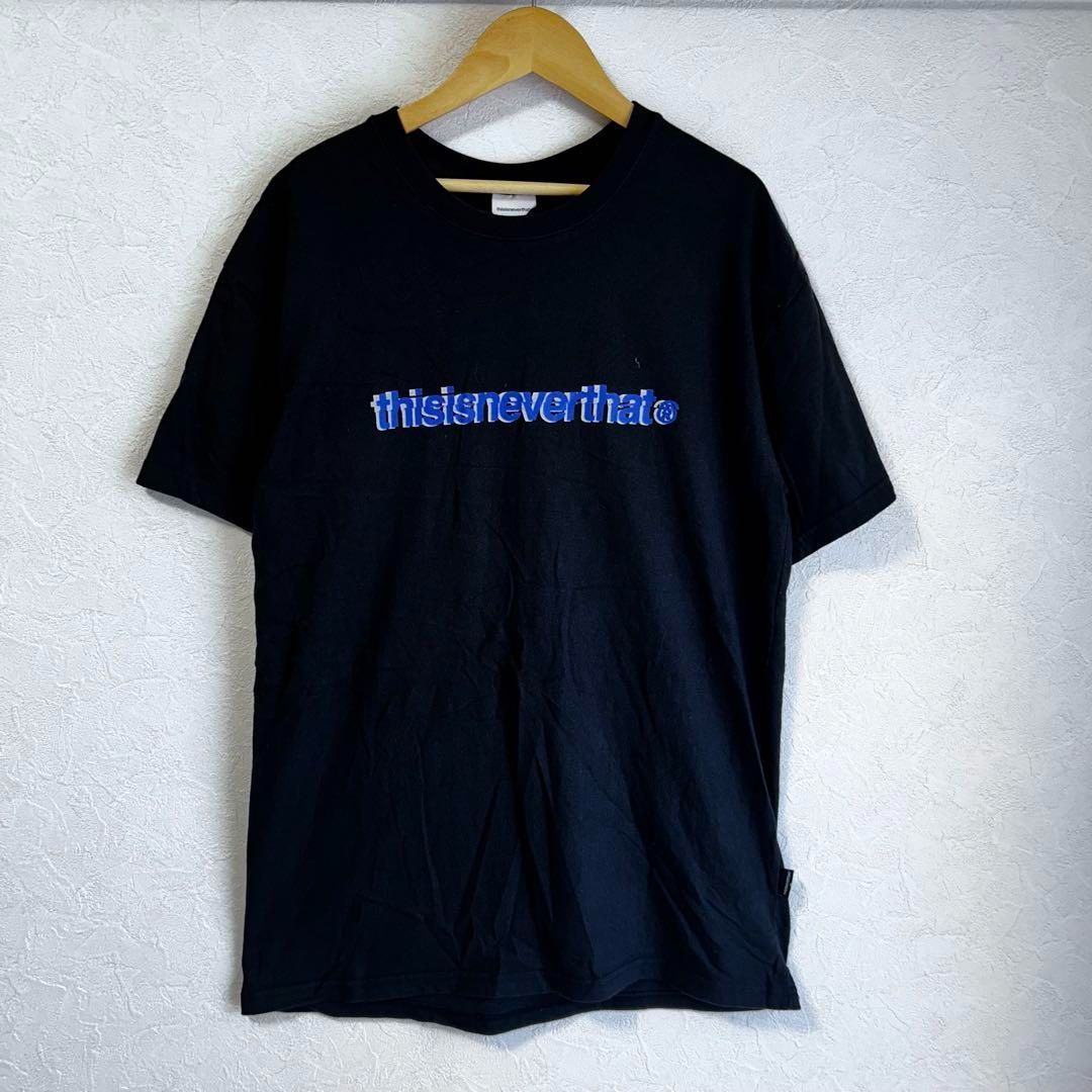 thisisneverthat 半袖TシャツメンズM ブラック黒プリントロゴ美品 - メルカリ