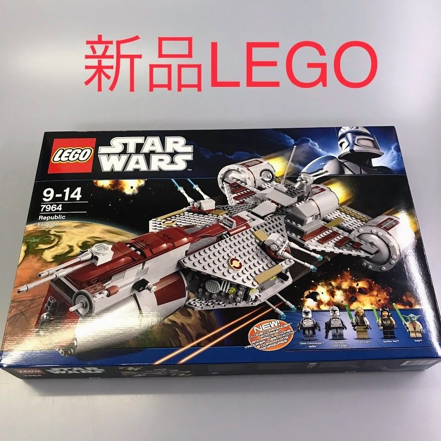 正規品 新品未開封 LEGO レゴ スターウォーズ 7964 リパブリック・フリゲート 廃盤品 HD-308-T ※STARWARS ミニフィグ  クインラン・ヴォス イース・コス クローン・コマンダー・ウルフ クローン・トルーパー ヨーダ 372 - メルカリ