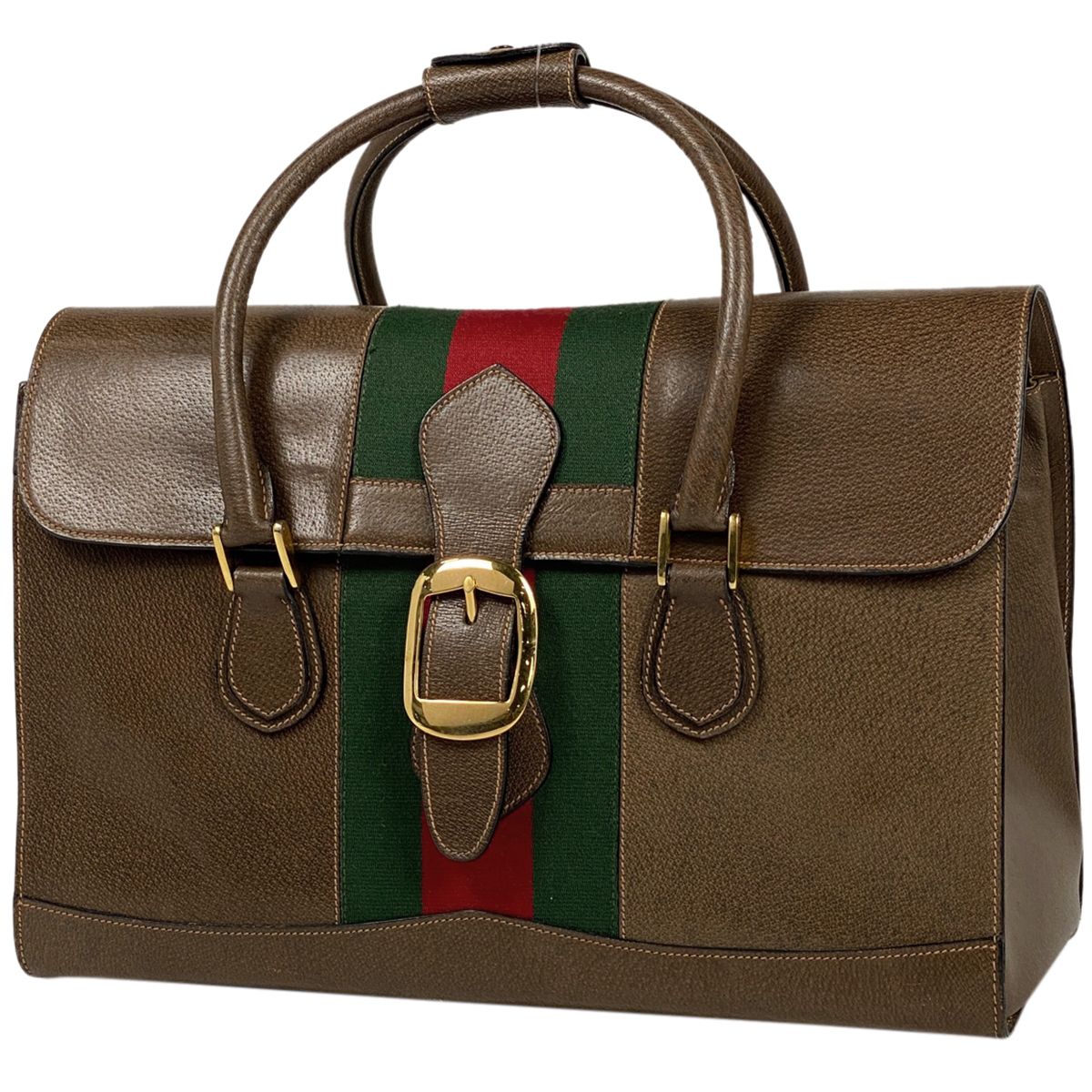 グッチ GUCCI ロゴ ボストンバッグ シェリーライン ウェブ オールド 