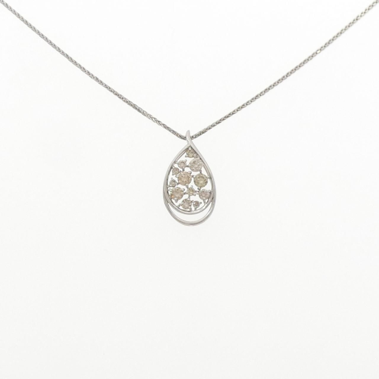 PT950/PT850 ダイヤモンド ネックレス 0.30CT - メルカリ