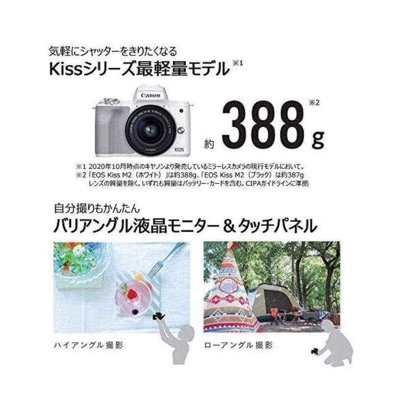 キャノン CANON EOS Kiss M2 展示品 EOS Kiss キヤノン M2 ボディ ホワイト ミラーレス一眼カメラ