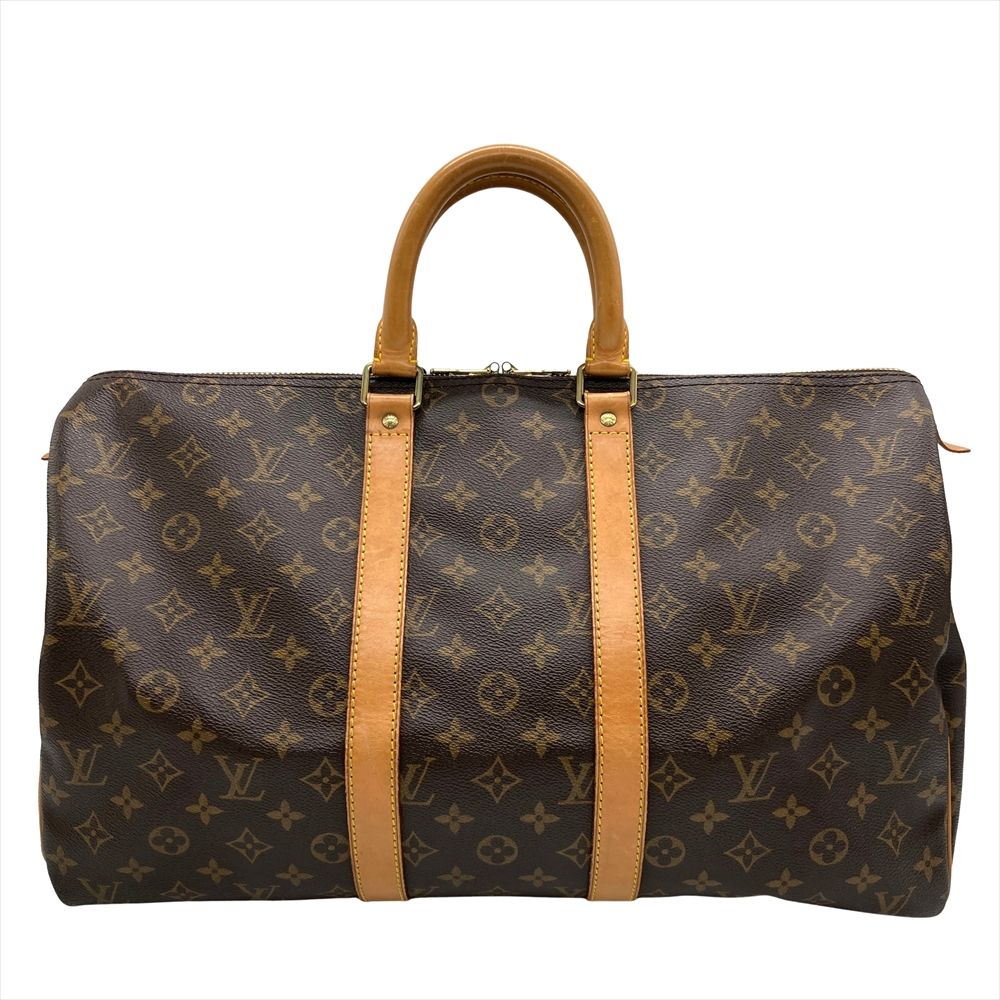 ルイヴィトン LOUIS VUITTON キーポル45 ボストンバッグ モノグラム キャンバス M41428 ブラウン ゴールド金具 SP0962