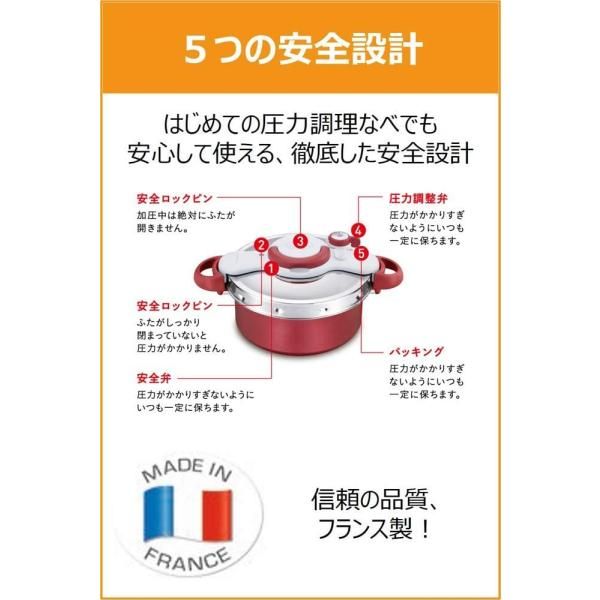 ティファール 圧力鍋 4.2L IH対応 2～4人用 ワンタッチ開閉 2in1 