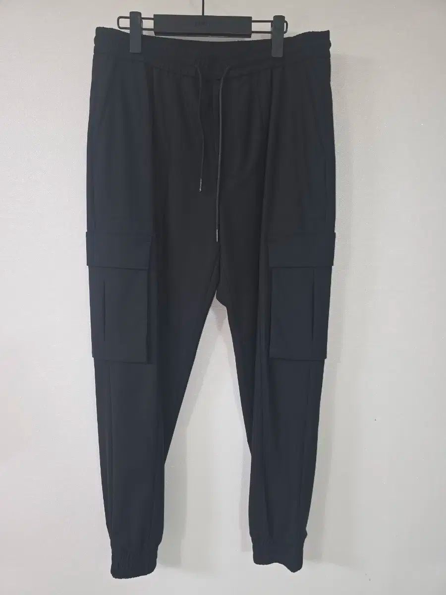 ジュンジェイ 22SS ブラック ウールブレンド カーゴ ジョガー パンツ 48