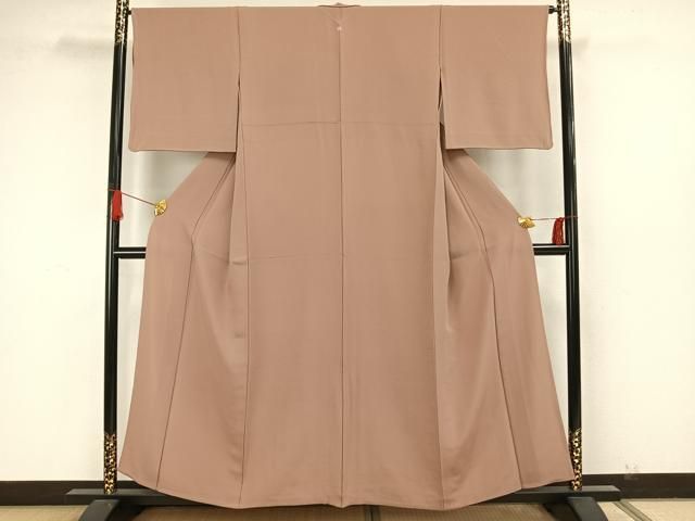 平和屋着物▽上質な色無地　単衣　 赤白橡色　正絹　逸品　AAAW7801fy 平和屋着物▽上質な色無地 単衣 赤白橡色 正絹 逸品 AAAW7801fy - メルカリ