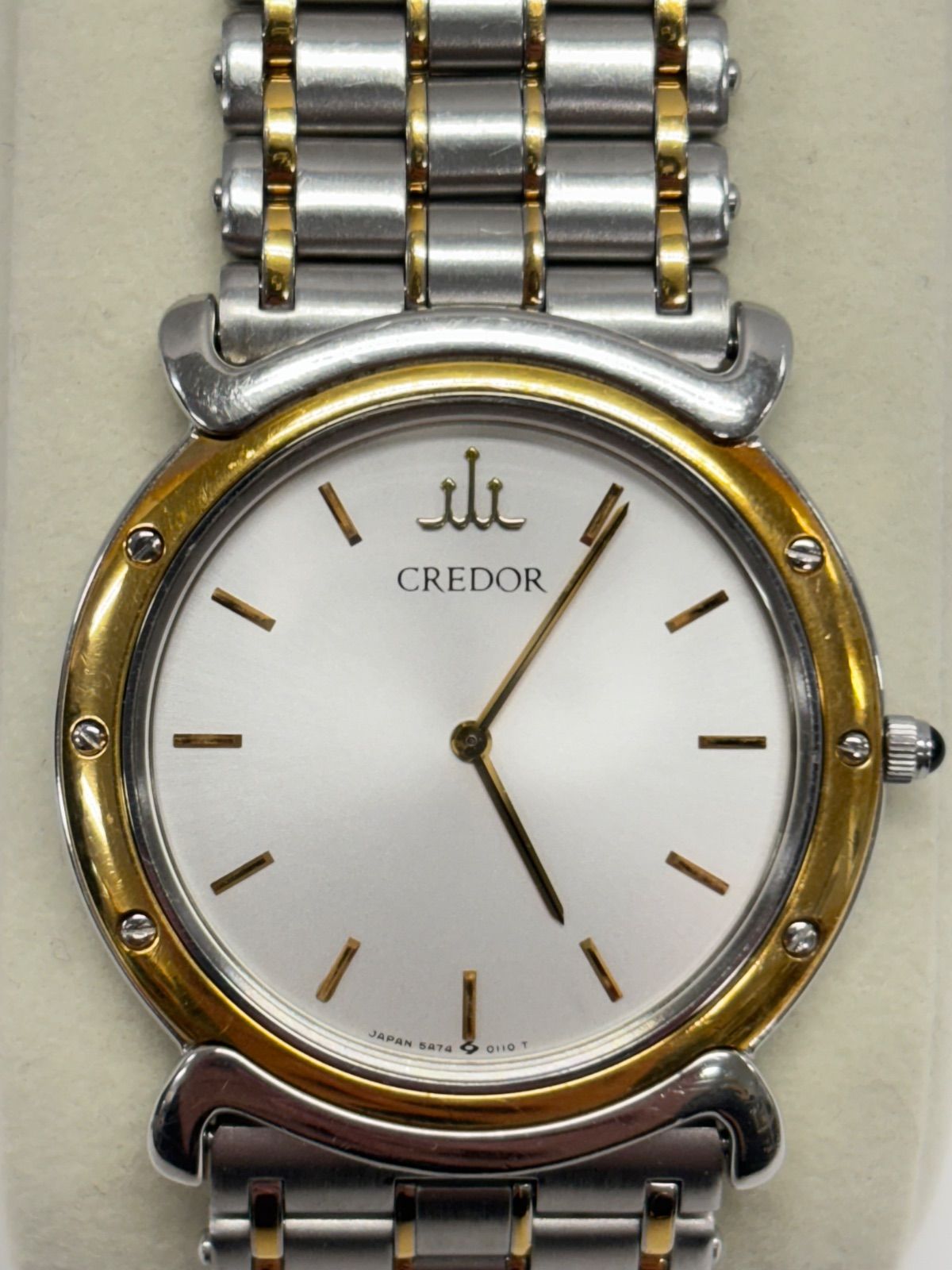 美品】クレドール 5A74-0050 18KT SS クオーツ
