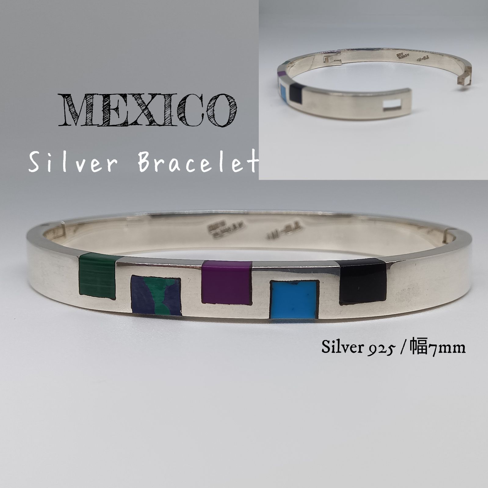 バングル メンズ シルバー 925 ヴィンテージ ブレスレット メキシコ製 希少 バングル ブレスレット メキシカン ジュエリー ヴィンテージ シルバー