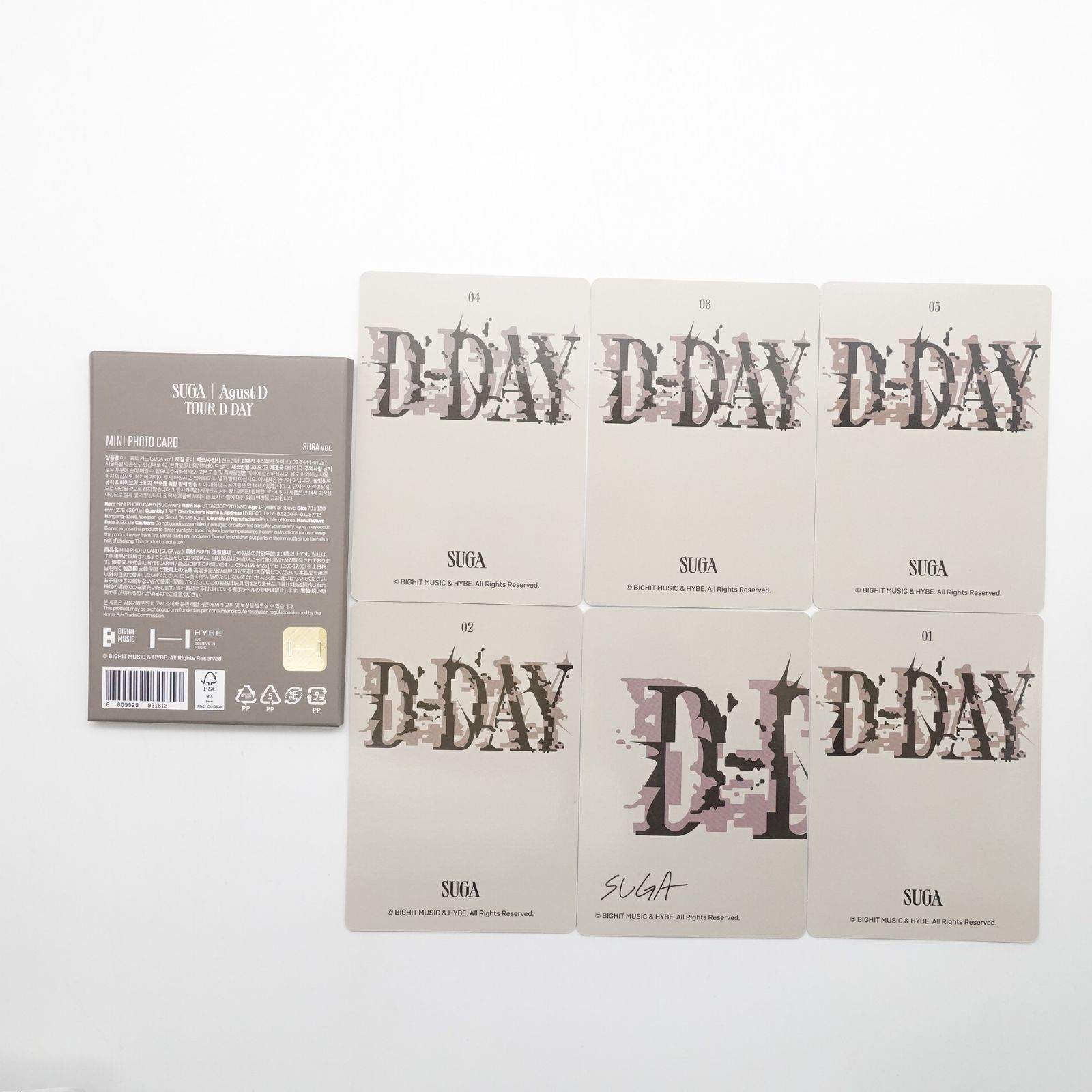 防弾少年団(BTS) - BTS ユンギ SUGA AgustD D-DAY フォトカード 防弾少年団(BTS) - Agust D SUGA ユンギ D-DAY 購入特典トレカ