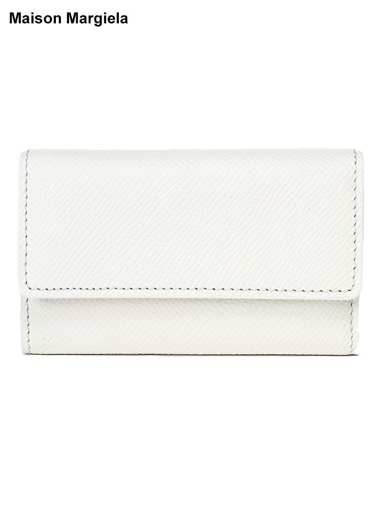 Maison Margiela (メゾン マルジェラ) レザー 4ステッチ 6連 キーケース MEUA0026P4745 メンズ (ホワイト)