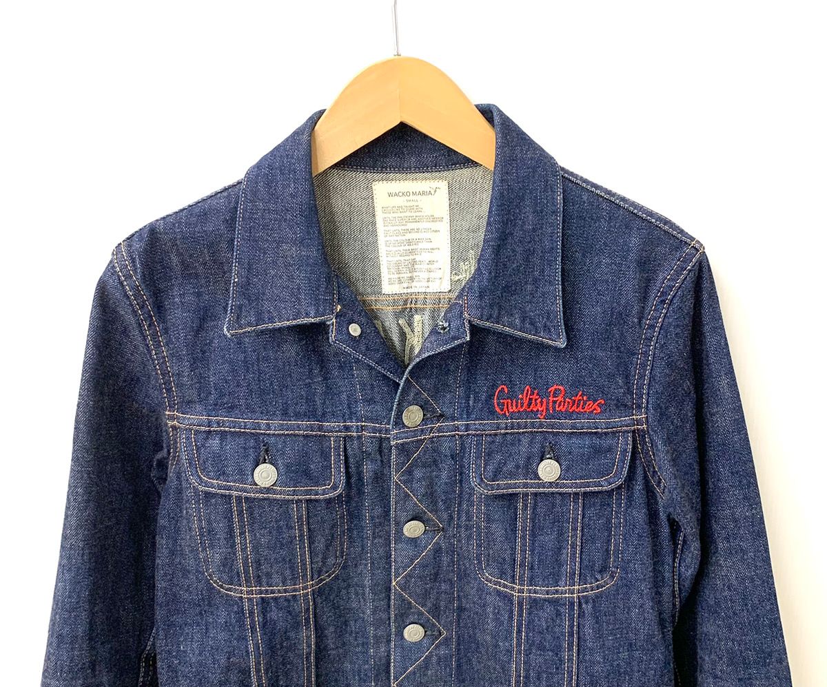 ワコマリア WACKO MARIA 刺繍入りデニムジャケット ジャケット ロゴ 