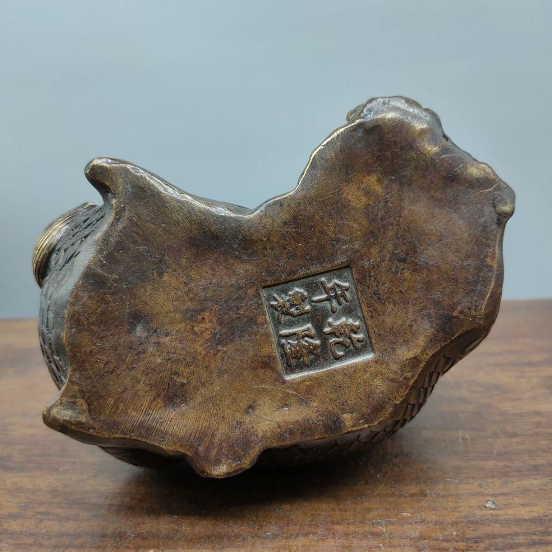 銅器 ヘチ 麒麟 文鎮 文房具 書房 酒?笥 装飾品 工芸品 置物