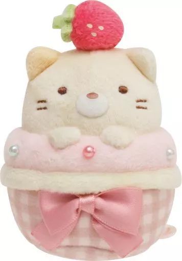 中古】ぬいぐるみ ねこ(カップケーキ) てのりぬいぐるみ すみっコ