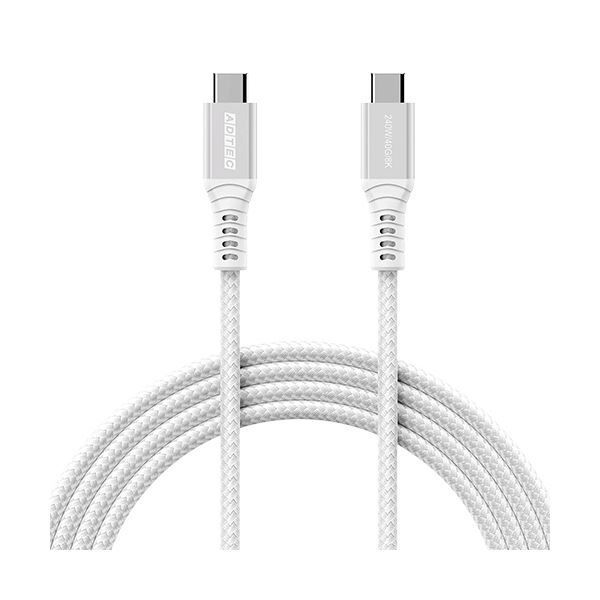 まとめ アドテックUSB4 Gen3 PD対応 Type-C to C ケーブル 240W出力 ホワイト APC-V1024CC-U4G3-WH1本 ×3セット