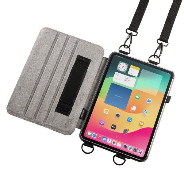 【新品・7営業日以内発送】サンワサプライ PDA-IPAD1712BK2 iPad Pro 11インチ M4／2024 用スタンド・ベルト付きケース PDAIPAD1712BK2【沖縄離島販売】