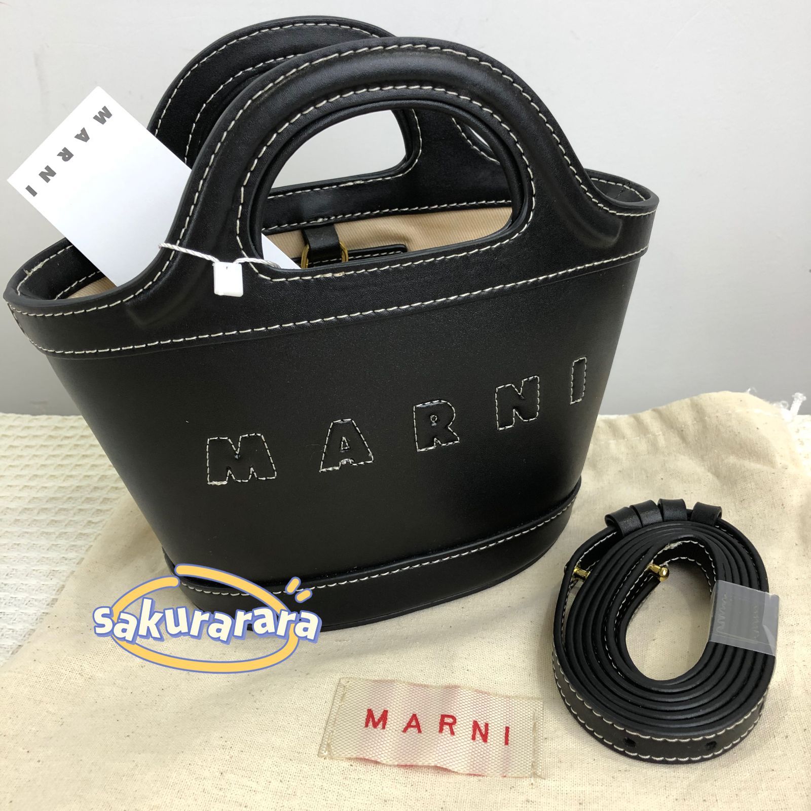 美品 MARNI マルニ ハンドバッグ レディース ショルダー ブラック  