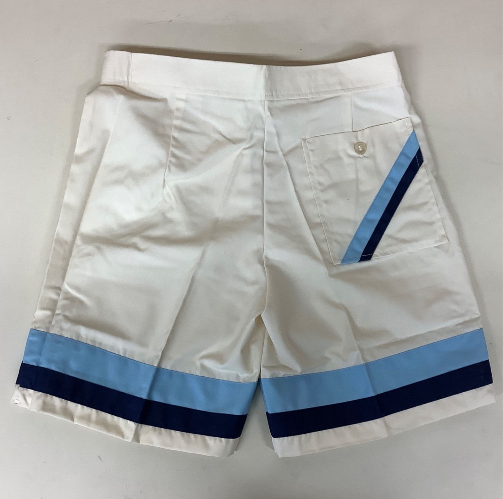 新品 スターダム スイムパンツ Mサイズ オフホワイト×ブルーライン 