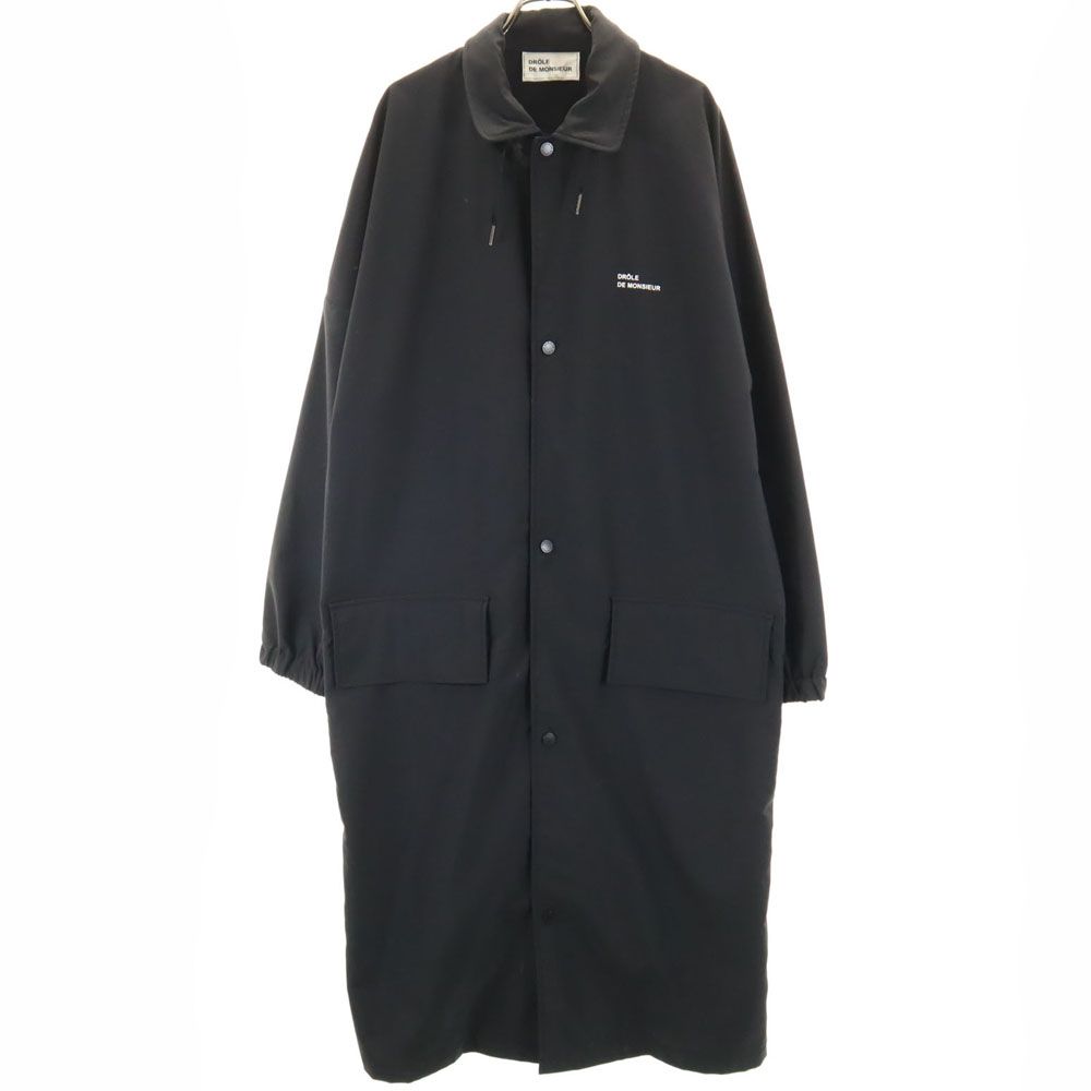 ドロールドムッシュ ポルトガル製 長袖 ロングコート M ブラック系 Dr_le de Monsieur メンズ ドロールドムッシュ ポルトガル製 長袖 ロングコート M ブラック系
