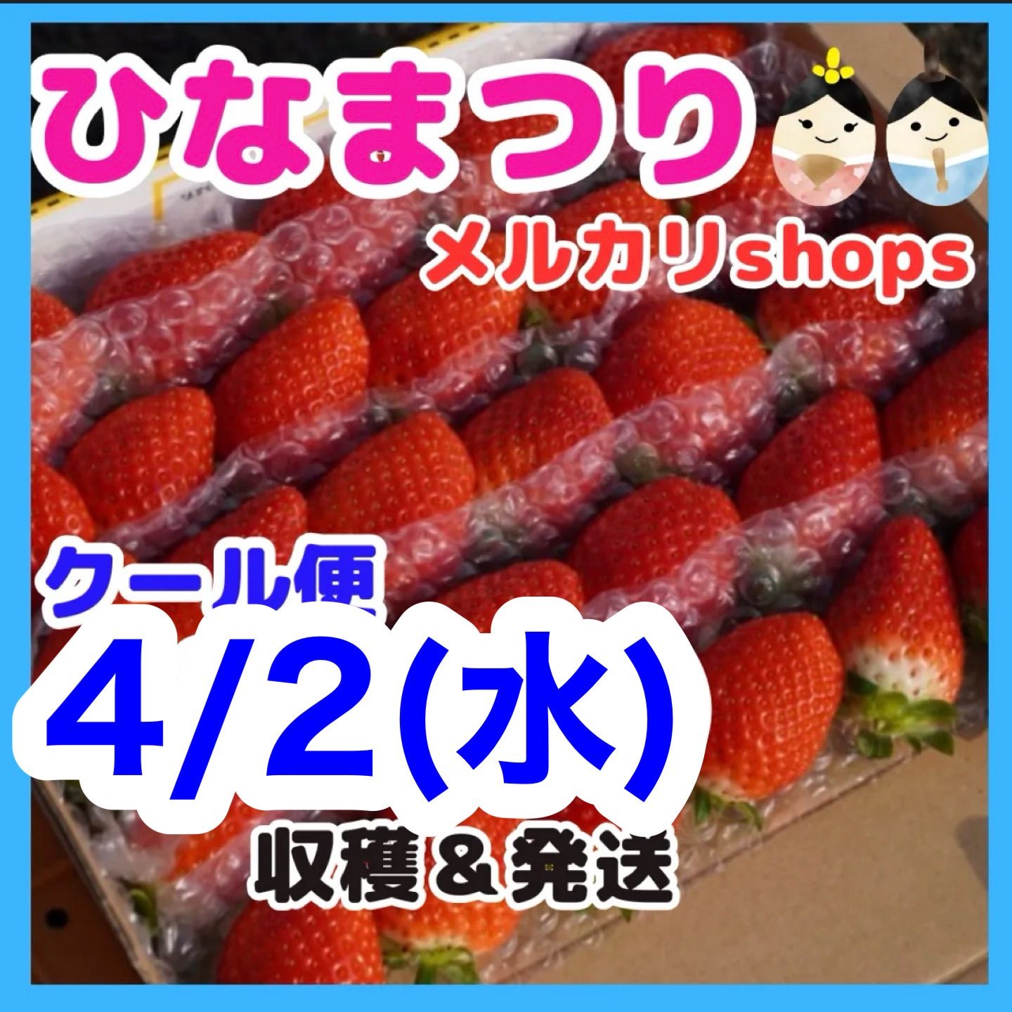 クール便【ひなまつり】新鮮朝採りいちご