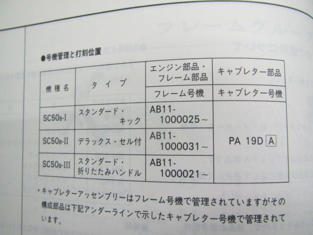 スカッシュ パーツリスト 2版 AB11-100～ ホンダ 正規 中古 バイク 整備書 SC50B-I II III AB11-100 AF 車検  パーツカタログ - メルカリ