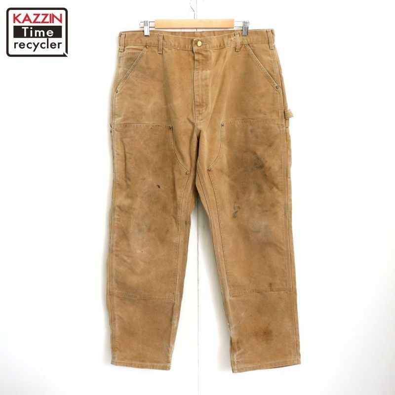 00s USA製 Carhartt ダブルニー ダック ペインターパンツ メンズ XLサイズ相当 ビッグサイズ オーバーサイズ