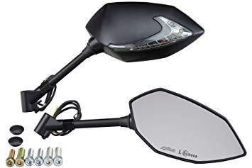 4営業日で発送 KIJIMA キジマ 必ず 前に仕様をご 下さい TECH07ミラー＆LEDウインカー BK 203-8075