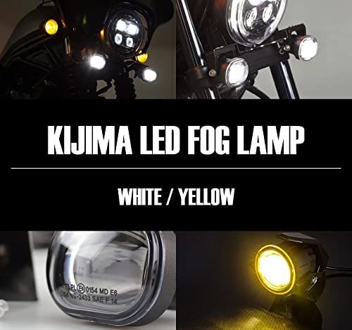 キジマ (kijima) バイク バイクパーツ フLEDフォグランプ イエロー