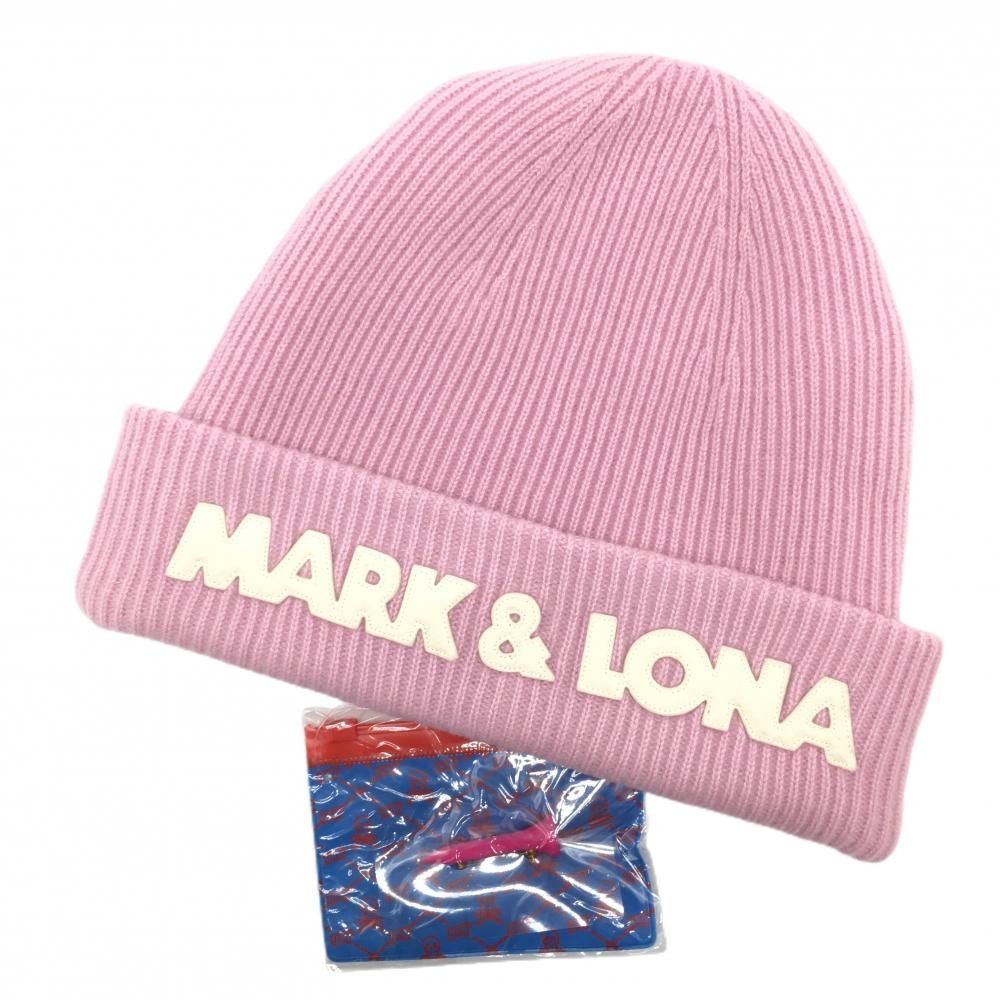 価格 マークアンドロナ ニット帽 ピンク ウール混 ゴルフウェア 2025年モデル MARK＆LONA