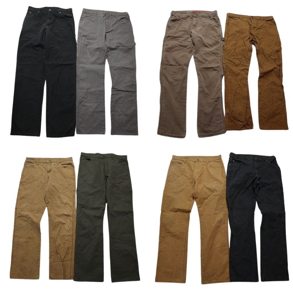 古着卸 まとめ売り ディッキーズ Dickies ダック ペインター パンツ 8枚セット メンズ 34 ワークパンツ ツールポケット 古着 NB9798