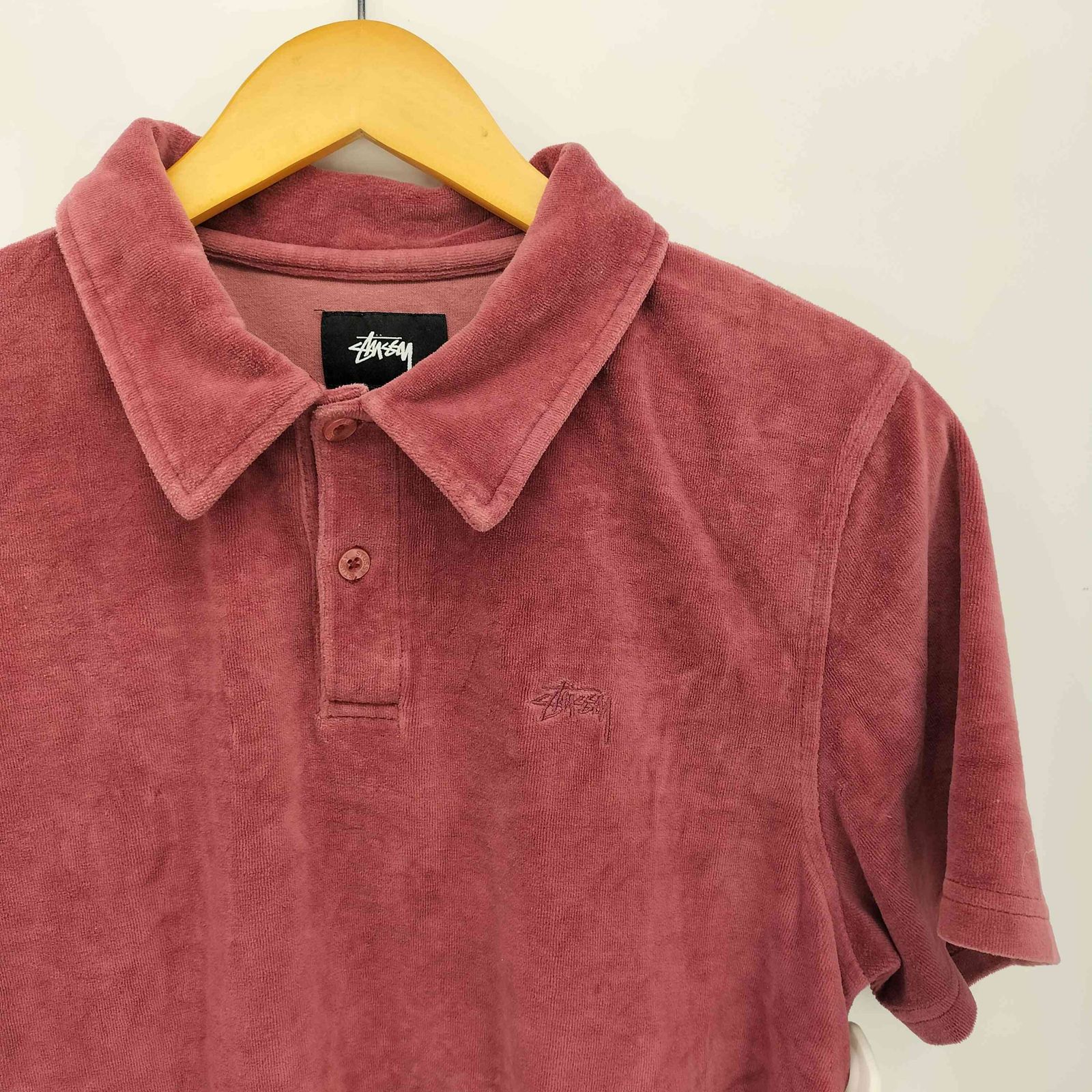 ステューシー Stussy パイル地 半袖 ポロシャツ メンズ import：S 
