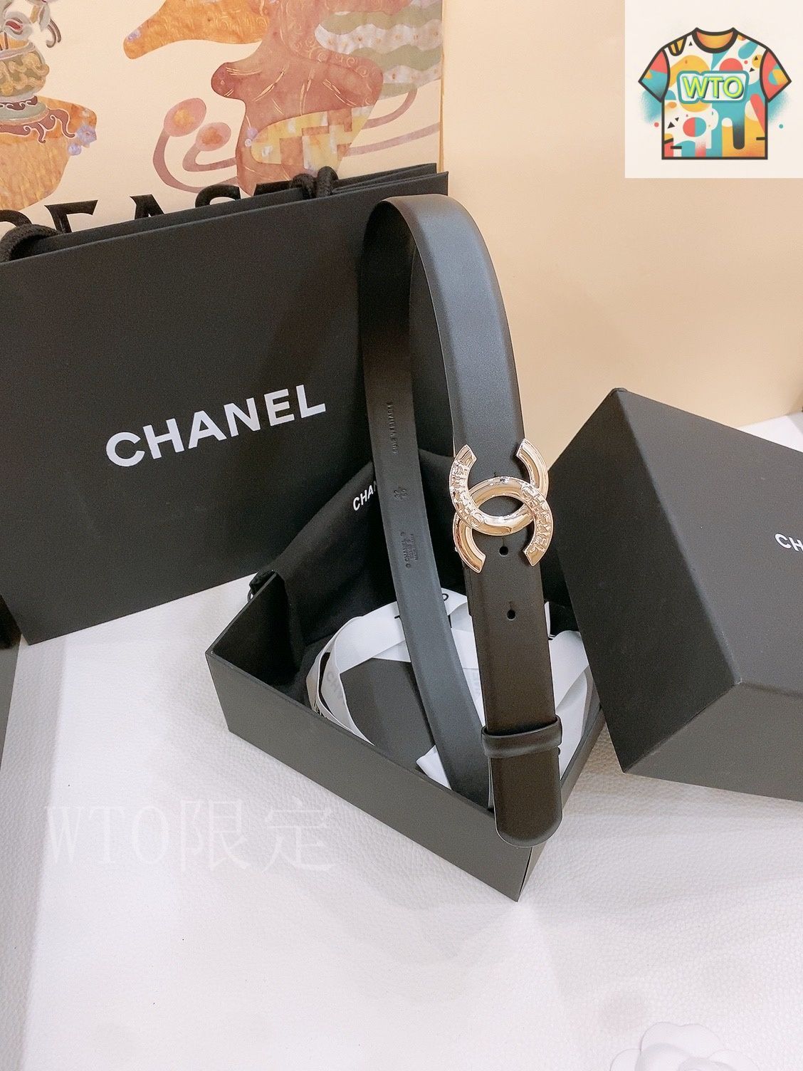 CHANEL ベージュ ダブルCロゴ ベルト 69 CHANEL ベージュ ダブルCロゴ ベルト 69 小物