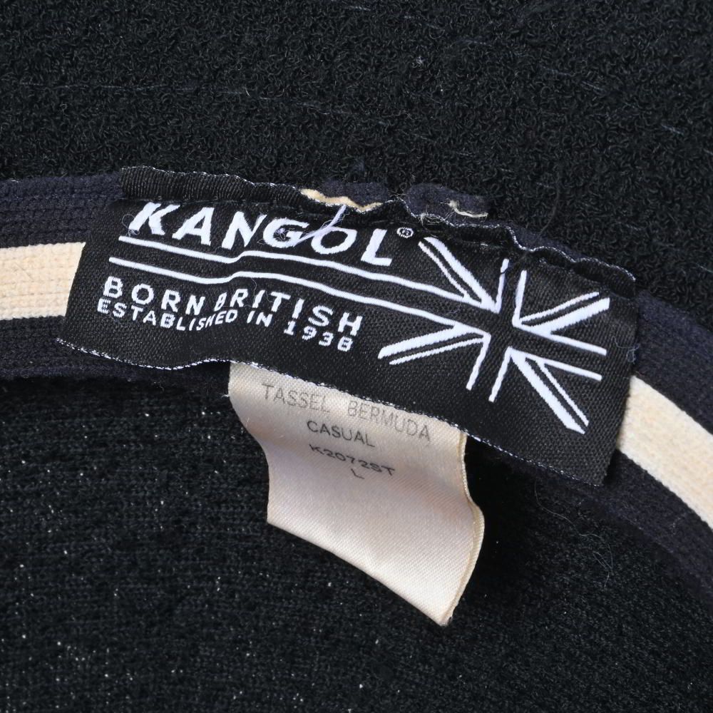 KANGOL タッセル付き バケット ハット L ブラック カンゴール