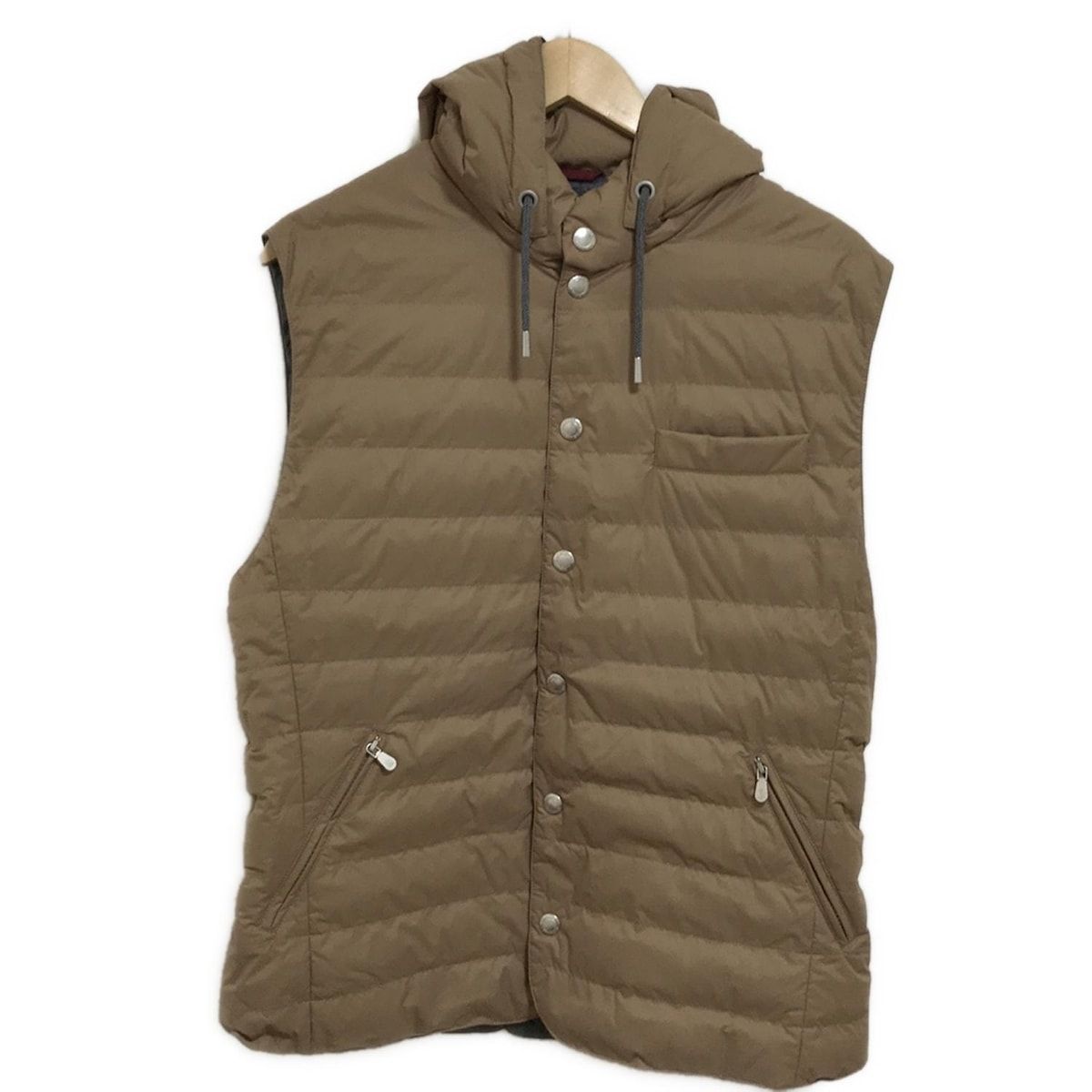 BRUNELLO CUCINELLI ブルネロクチネリ ダウンベスト サイズM メンズ - ベージュ 秋|冬