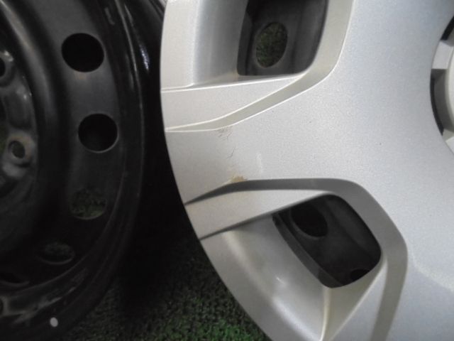 スチール ホイール 4本 トヨタ純正 15×6J 4穴100 +45 ハブ径54 カローラ アクシ オフィールダー bB アクア スペイド アレックス◆3072H-P4 15インチ スチールホイール 鉄チン ほぼ新品タイヤ付き！！ 4本セット