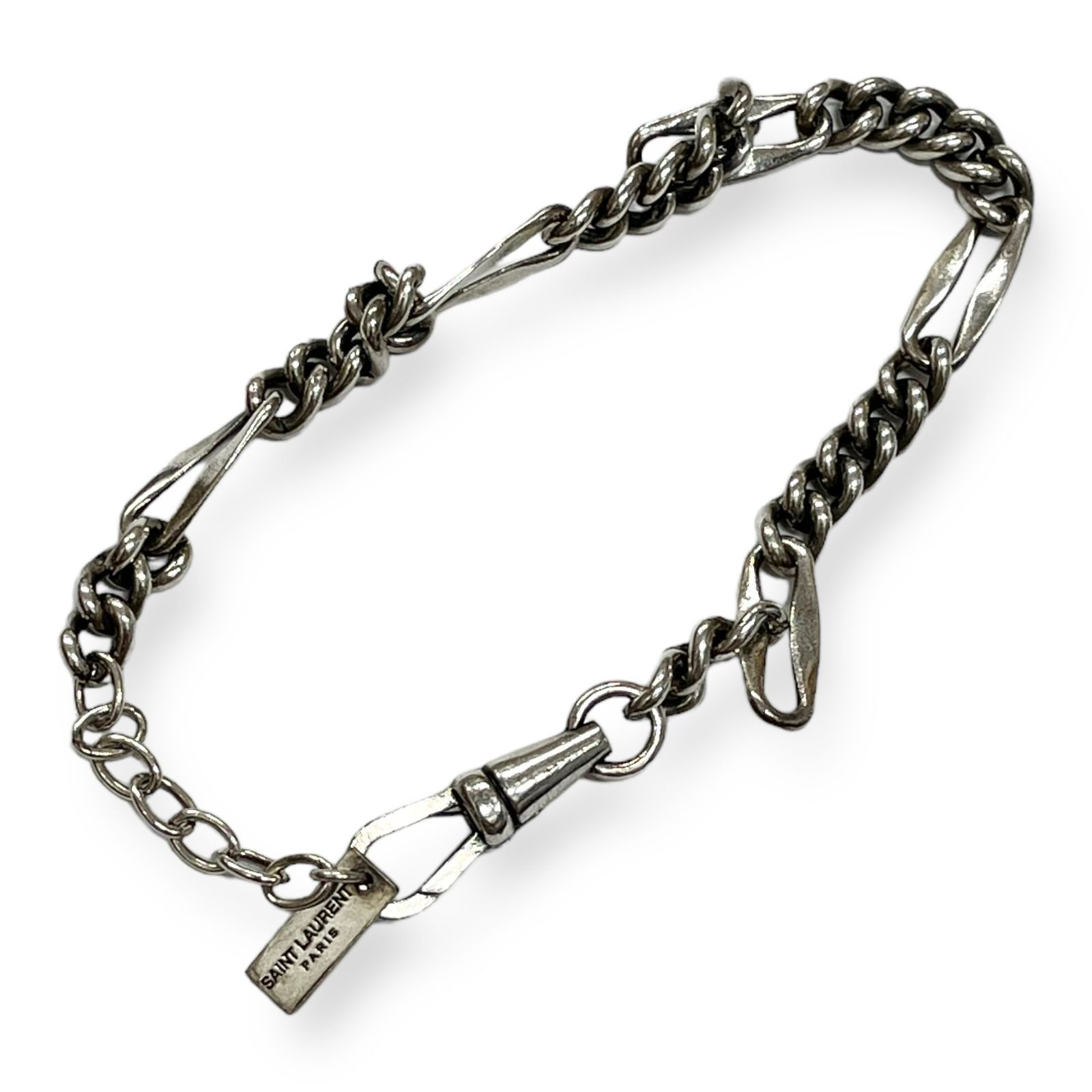 定価49500円 SAINT LAURENT スクロール チェーン ブレスレット サン