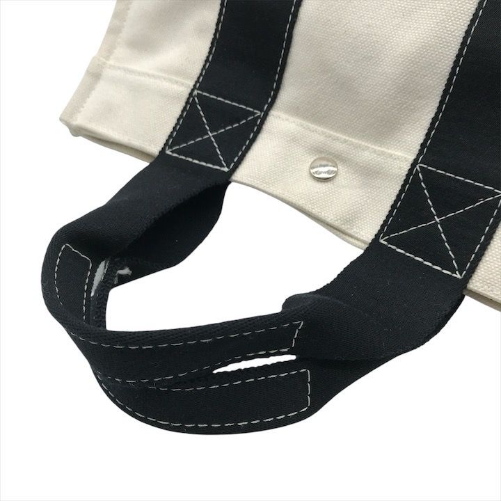 エルメス トートバッグ ボラボラPM キャンバス ブラック 黒 白 中古 