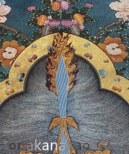 人体図 掛軸 伝統的アート　タンカペイント 一点物〕タンカ - Wheel of existance 六道輪廻図[45x57cm] の