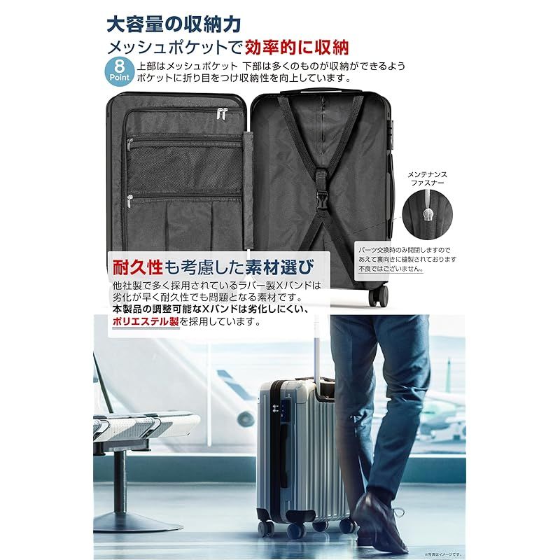 【展示品】[VELSKYF] 現役乗務員監修 スーツケース  キャリーバッグ L Amazon.co.jp: [VELSKYF] 現役客室乗務員監修 スーツケース