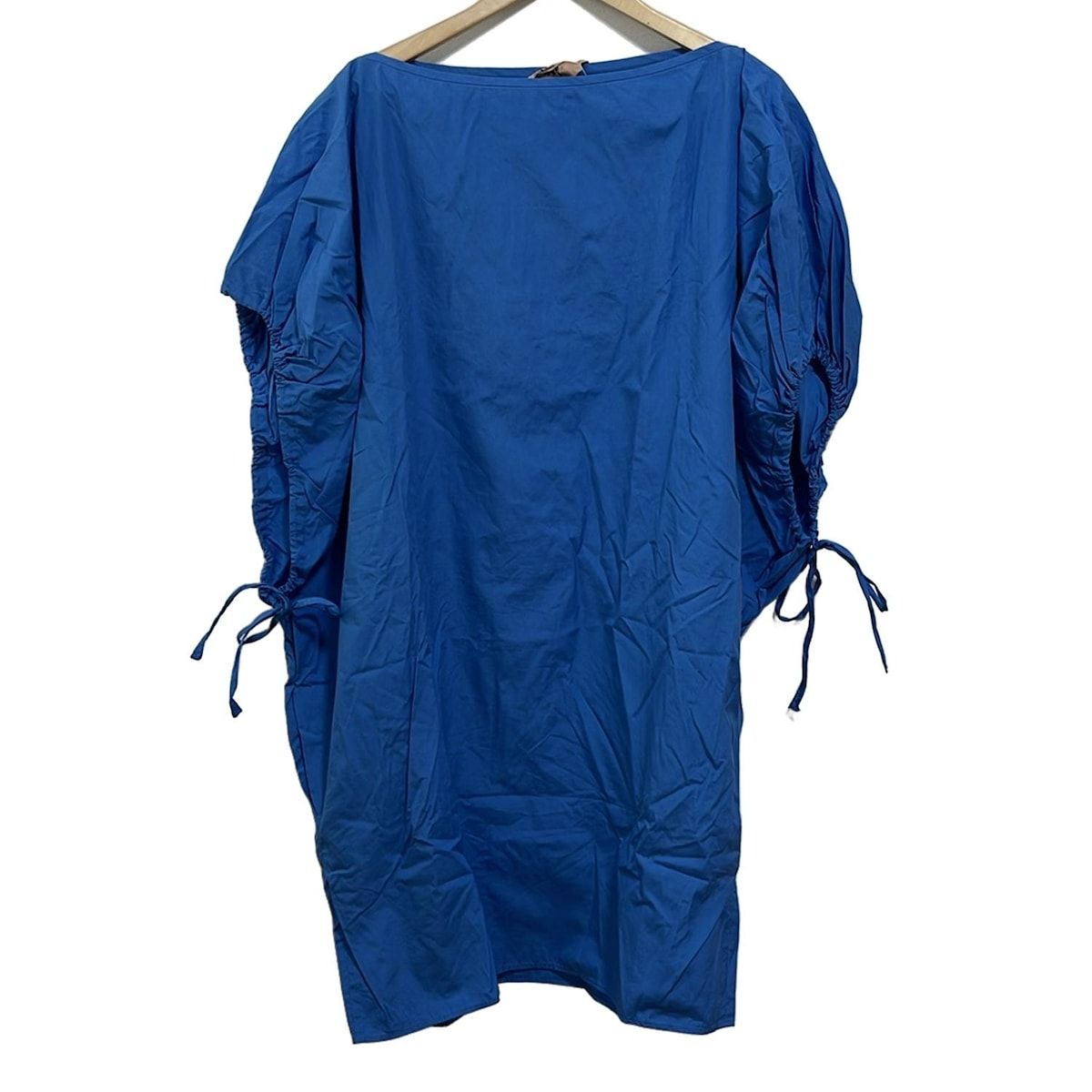 N゜21 ヌメロ ヴェントゥーノ ワンピース サイズ42 L レディース - ブルー クルーネック 半袖 ひざ丈