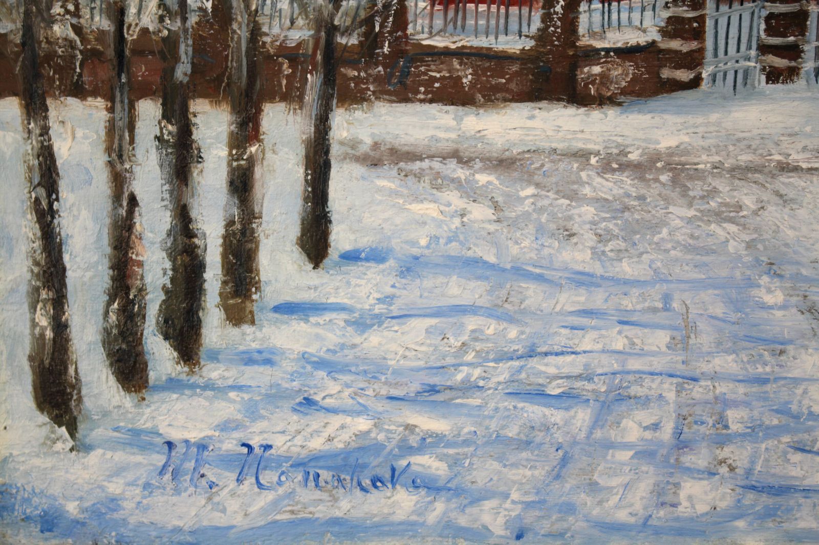 七原正勝『雪の旧道庁』油彩画【真作保証】 絵画 - メルカリ