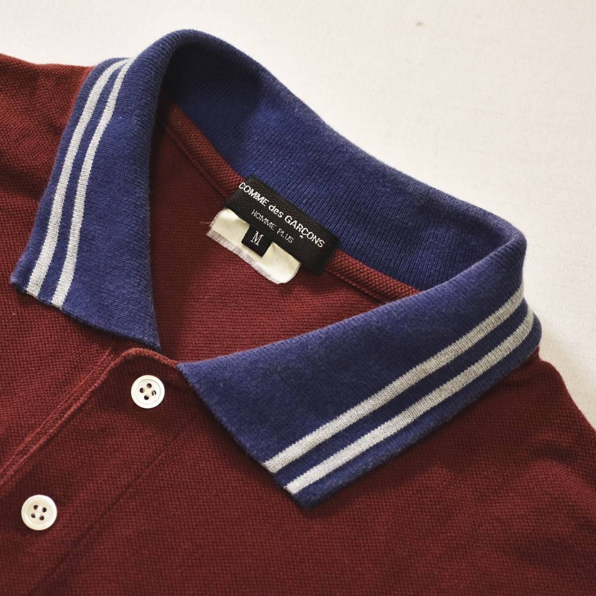 『希少』　コムデギャルソンオムプリュス　ポロシャツ　archive ブラウン　M 00s archive コムデギャルソン オム プリュス COMME des GARCONS