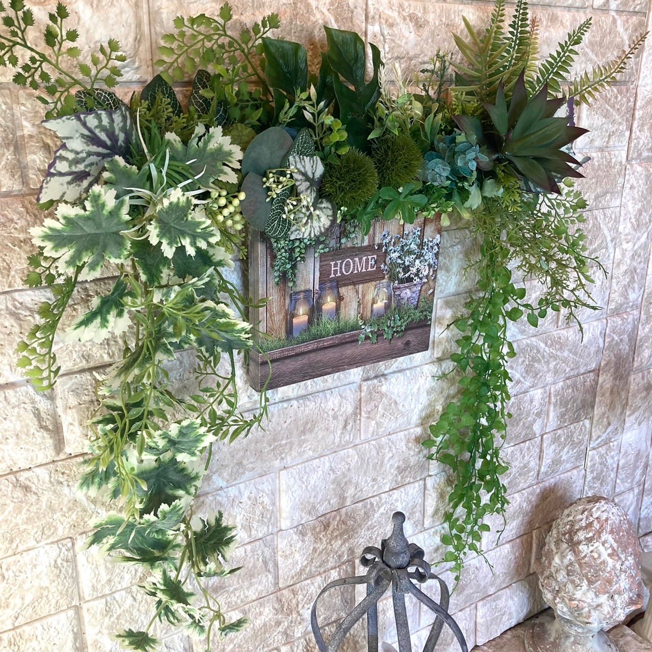 光触媒人工観葉植物ウォールグリーンフェイクフハンドメイド 
