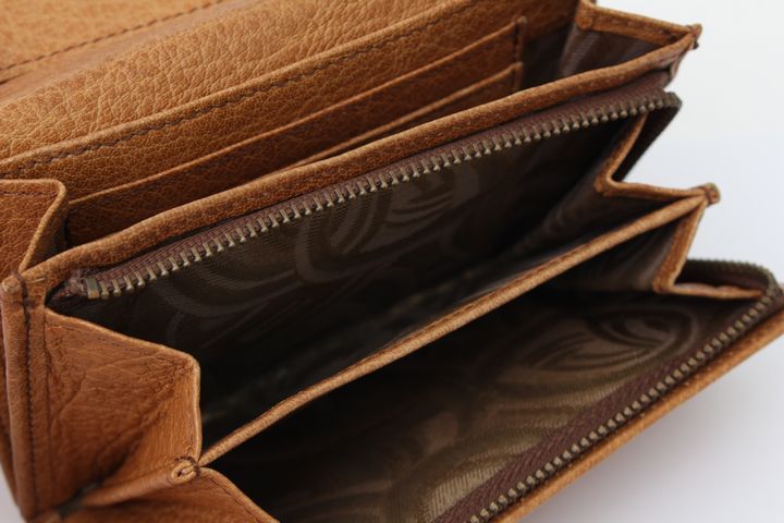 CELINE セリーヌ 扇子 ケース付き ロゴ柄 CELINE ロゴ入りブラウン扇子