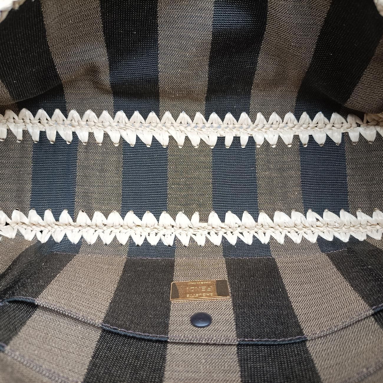 フェンディFendiマンマバケットベージュ×マルチ キャンバス×ストロー8BR6008BR600-ABHM-208-10429 DECORATOM_COM_BR